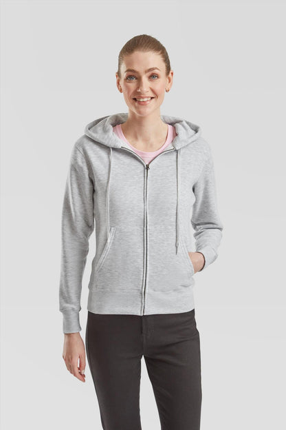 F62118 - FotL Premium Open End 280 Regular Fit Zip Hood Ladies