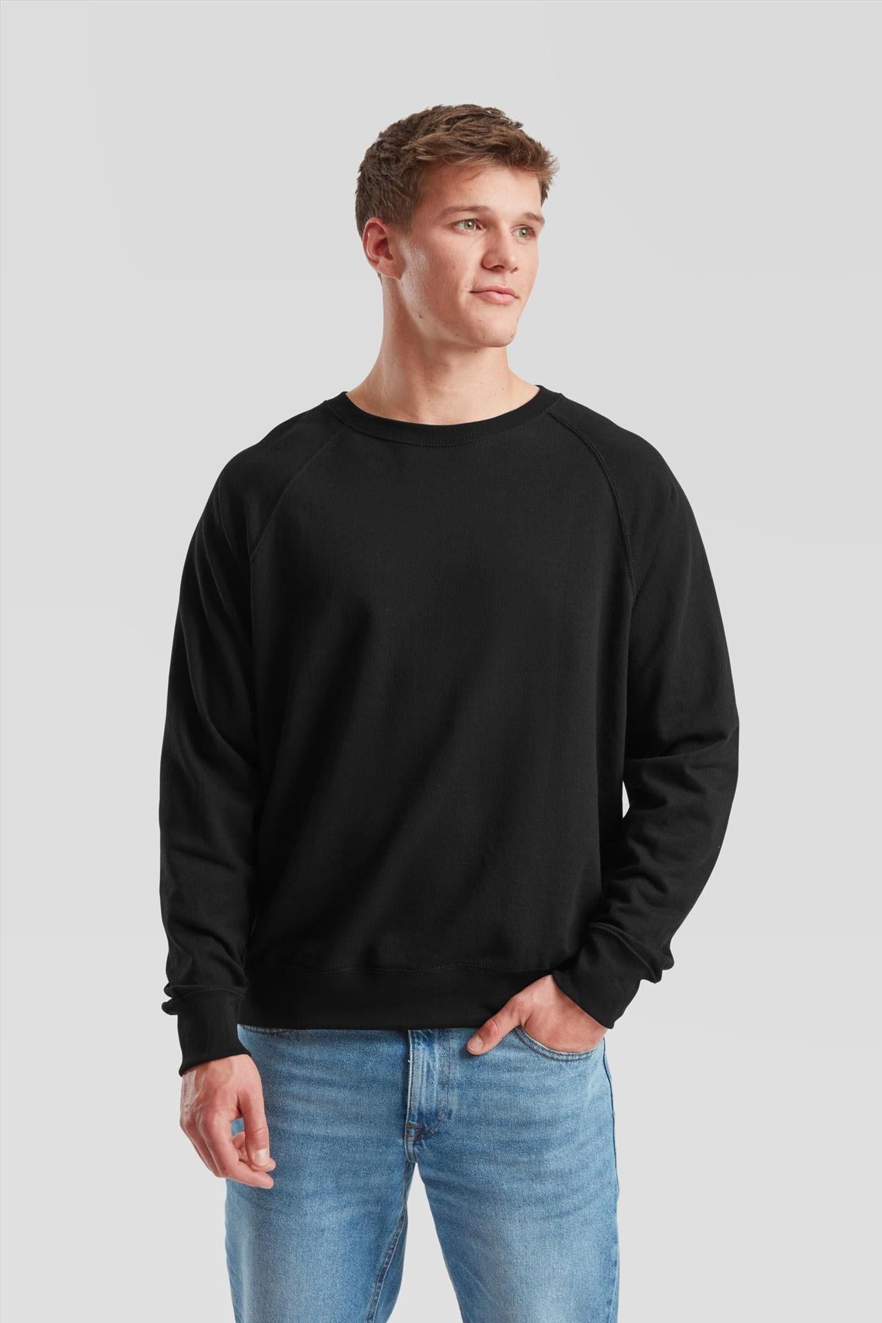 F62138 - FotL Lightweight Open End 240 Regular Fit Raglan Sweat Adult