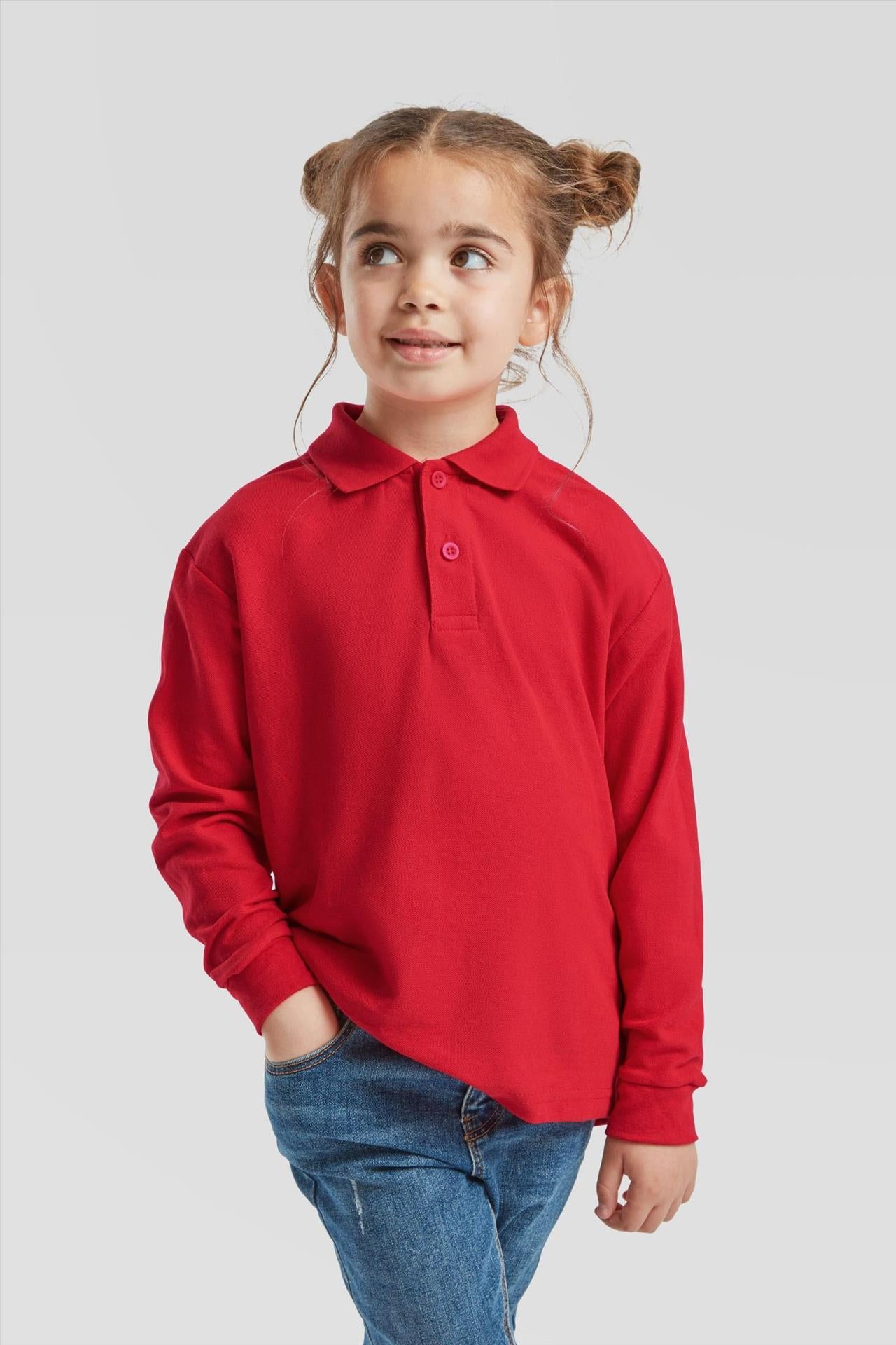 F63201 - FotL 65/35 Open End 180 Regular Fit L/S Polo Kids