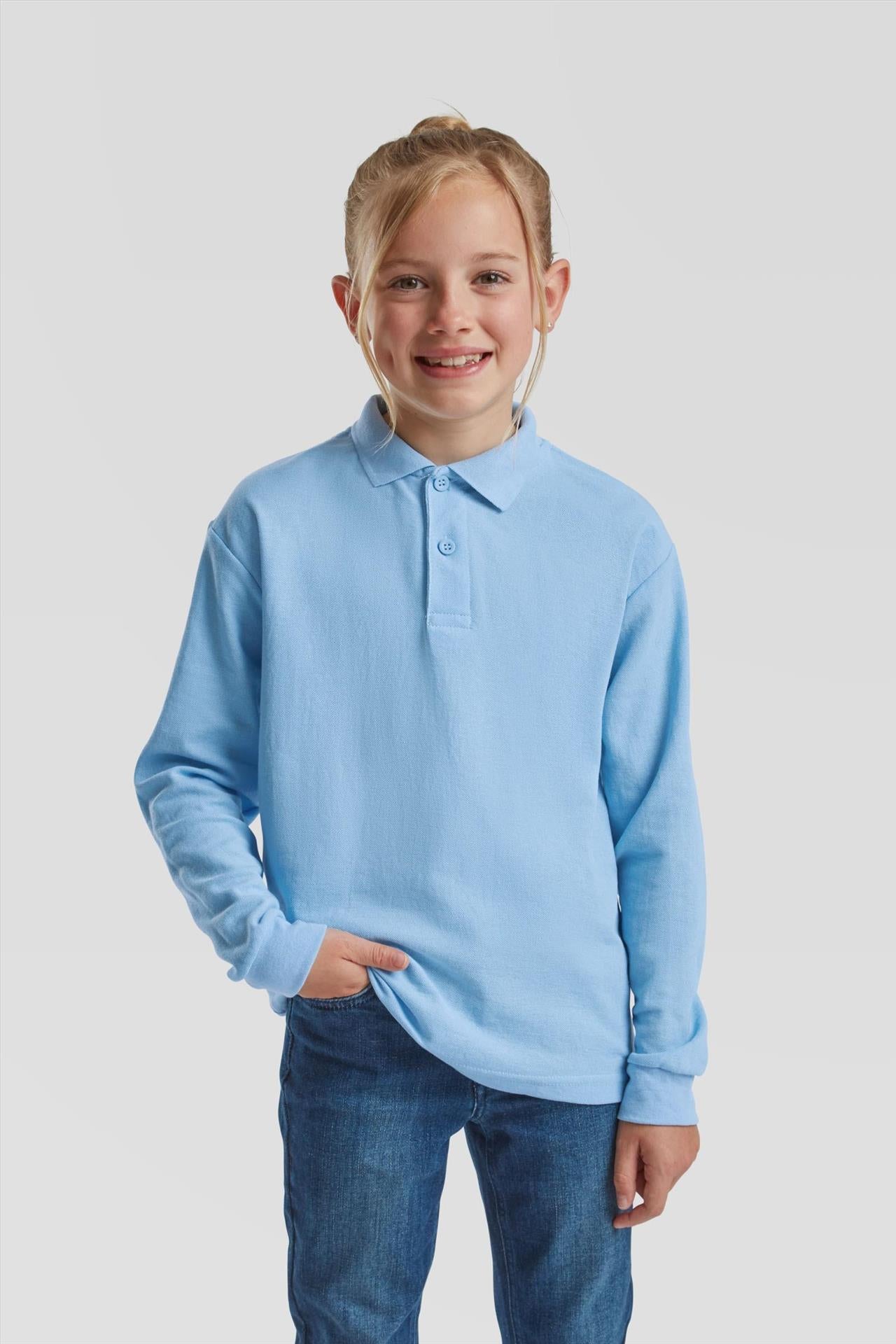 F63201 - FotL 65/35 Open End 180 Regular Fit L/S Polo Kids