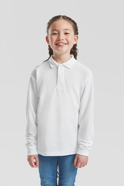 F63201 - FotL 65/35 Open End 180 Regular Fit L/S Polo Kids