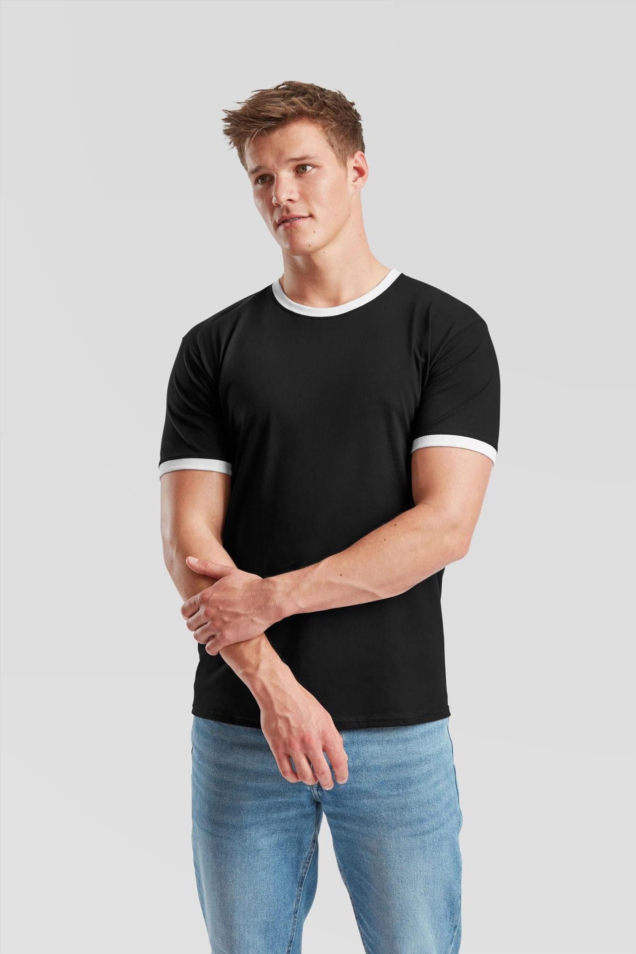 F61168 - FotL Valueweight Open End 165 Regular Fit Ringer Tee Adult