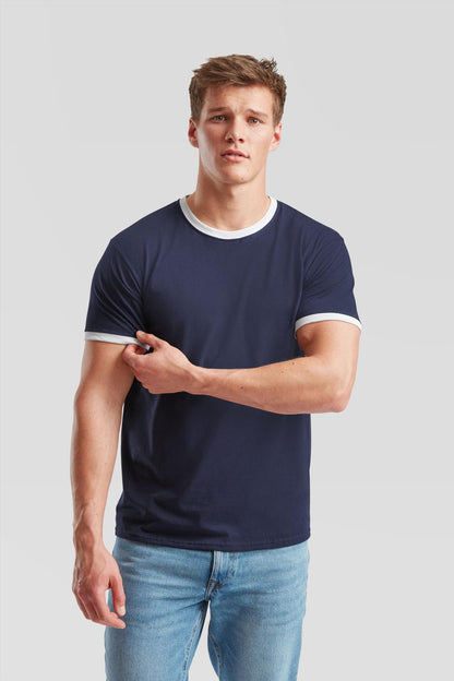 F61168 - FotL Valueweight Open End 165 Regular Fit Ringer Tee Adult