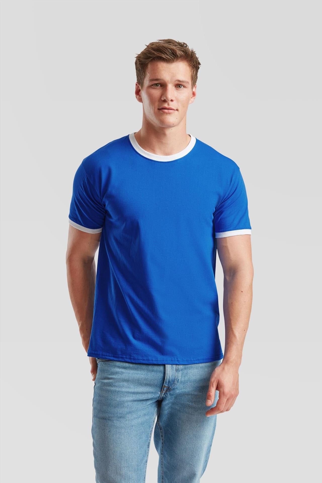F61168 - FotL Valueweight Open End 165 Regular Fit Ringer Tee Adult
