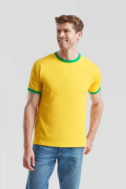 F61168 - FotL Valueweight Open End 165 Regular Fit Ringer Tee Adult