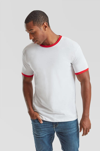 F61168 - FotL Valueweight Open End 165 Regular Fit Ringer Tee Adult
