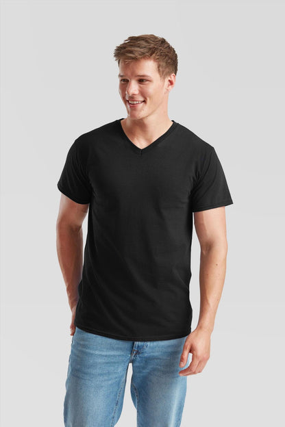 F61066 - FotL Valueweight Open End 165 Regular Fit V Neck Tee Adult