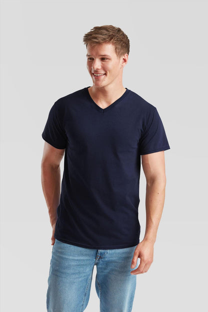 F61066 - FotL Valueweight Open End 165 Regular Fit V Neck Tee Adult