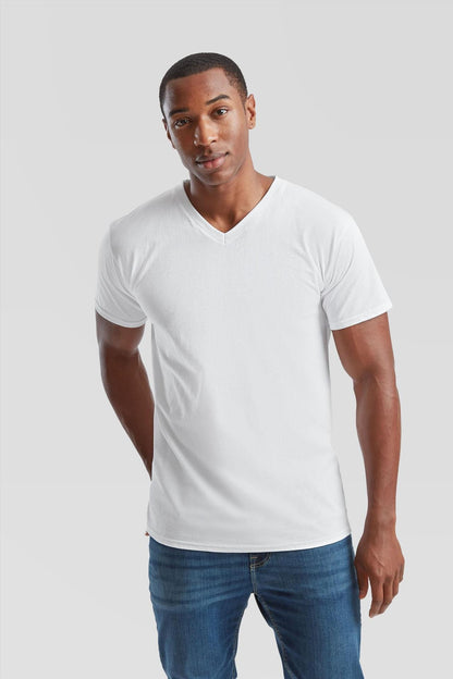 F61066 - FotL Valueweight Open End 165 Regular Fit V Neck Tee Adult