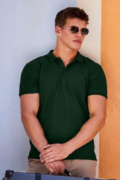 F63204 - FotL 65/35 Open End 230 Regular Fit Heavy Polo Adult