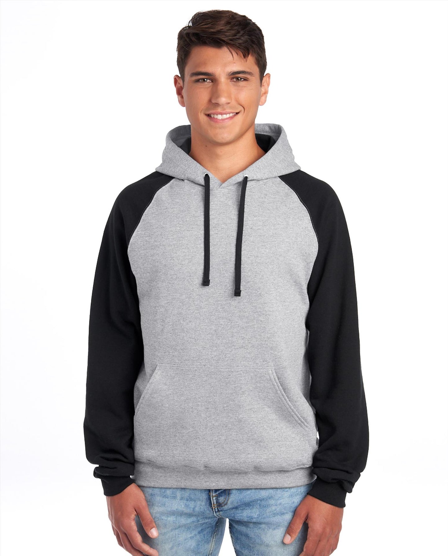 J96CM - Jerzees Nublend Open End 275 Regular Fit Colour Block Raglan Hood Adult