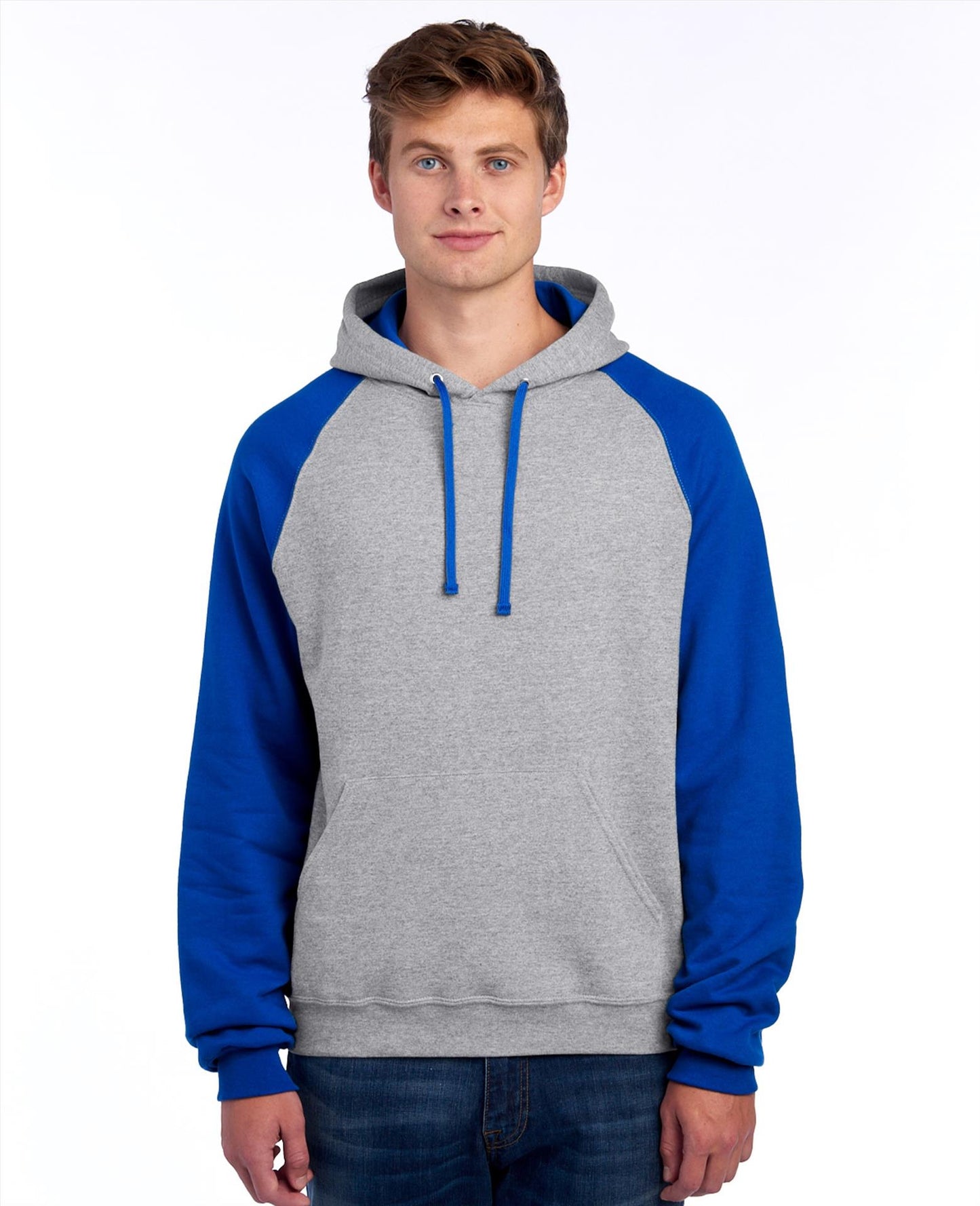 J96CM - Jerzees Nublend Open End 275 Regular Fit Colour Block Raglan Hood Adult