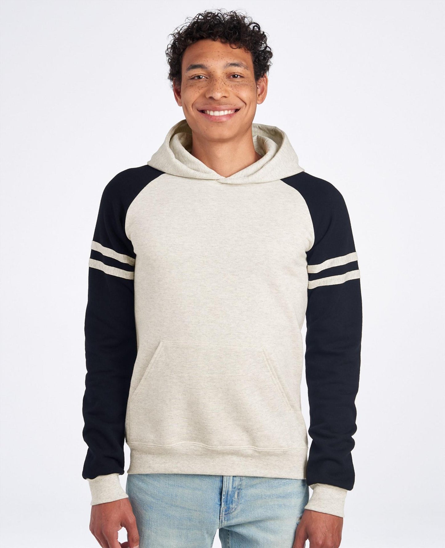 J97CM - Jerzees Nublend Open End 275 Regular Fit Varsity Raglan Hood Adult