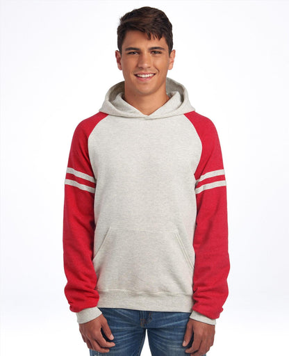 J97CM - Jerzees Nublend Open End 275 Regular Fit Varsity Raglan Hood Adult