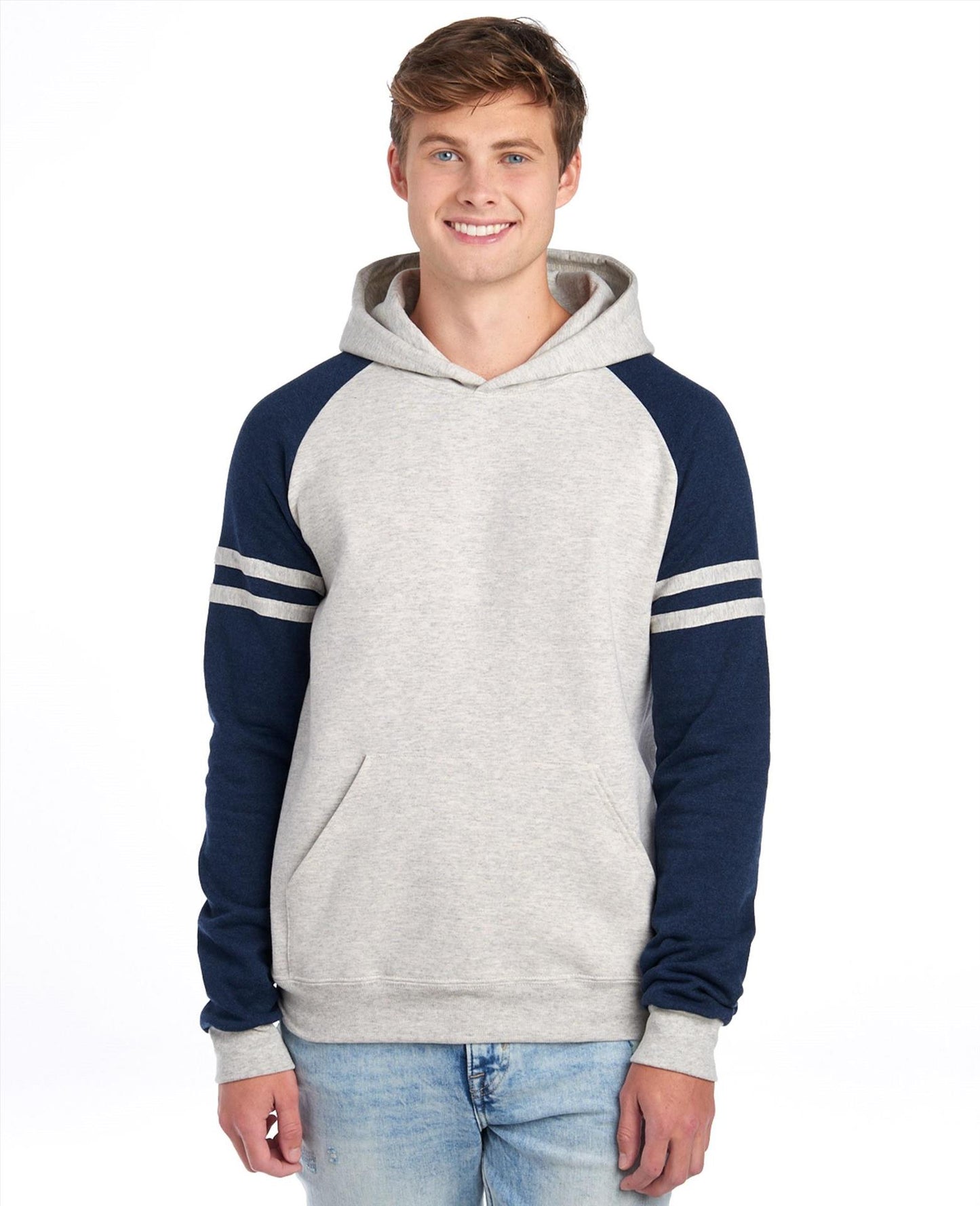 J97CM - Jerzees Nublend Open End 275 Regular Fit Varsity Raglan Hood Adult