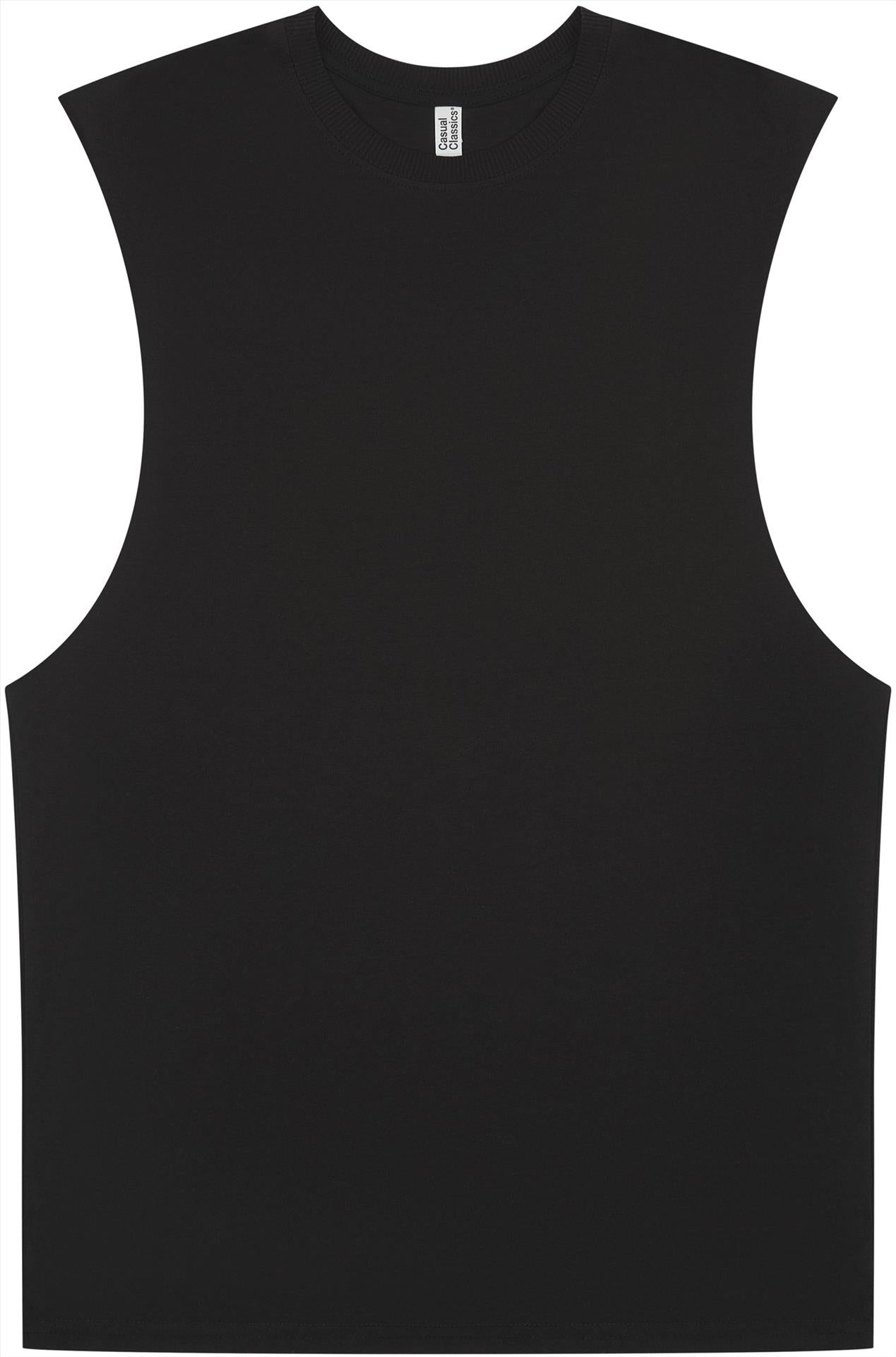 CRBV65 - Casual Core Ringspun 150 Regular Raw Edge Droparm Tank Tall