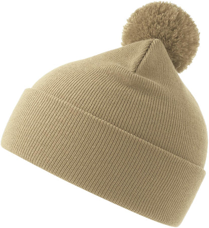 ACWIPO - Atlantis Wind S Pompom Recycled Beanie Double Skin Cuffed