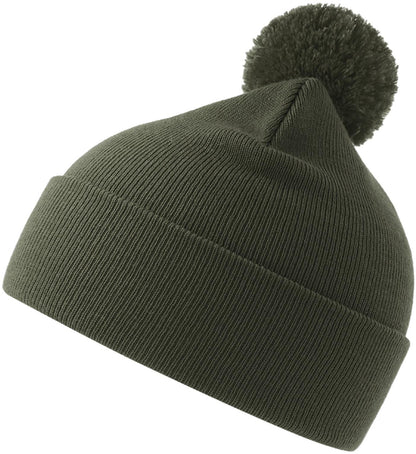 ACWIPO - Atlantis Wind S Pompom Recycled Beanie Double Skin Cuffed