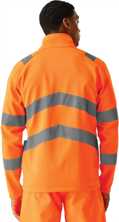 RTRA712 - Regatta Pro Contract Hi Vis Ablaze 270 2 Layer Softshell F/Z Adult