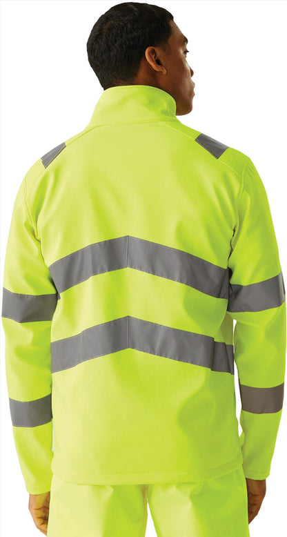 RTRA712 - Regatta Pro Contract Hi Vis Ablaze 270 2 Layer Softshell F/Z Adult