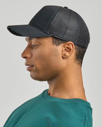 ACRADS - Atlantis# Rapper Destroyed 5 Panel Weathered Trucker Cap
