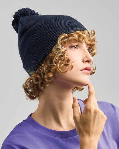 ACWIPO - Atlantis Wind S Pompom Recycled Beanie Double Skin Cuffed