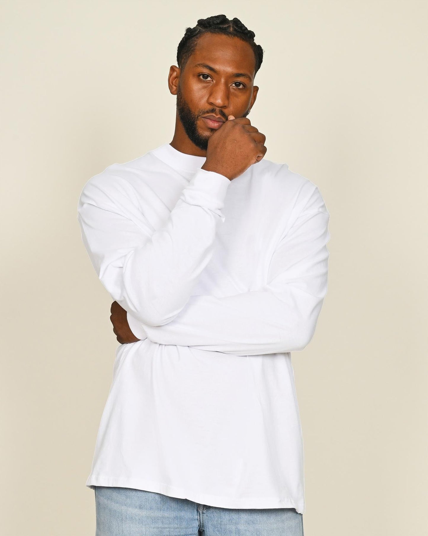 CRBT455 - Casual Core Combed 180 Oversize Extended Neck L/S Tee Tall