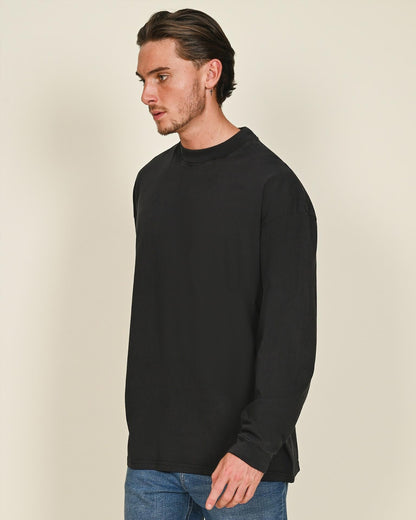 CRBTAC455 - Casual Core Combed 180 Acid Oversize Extended Neck L/S Tee Tall