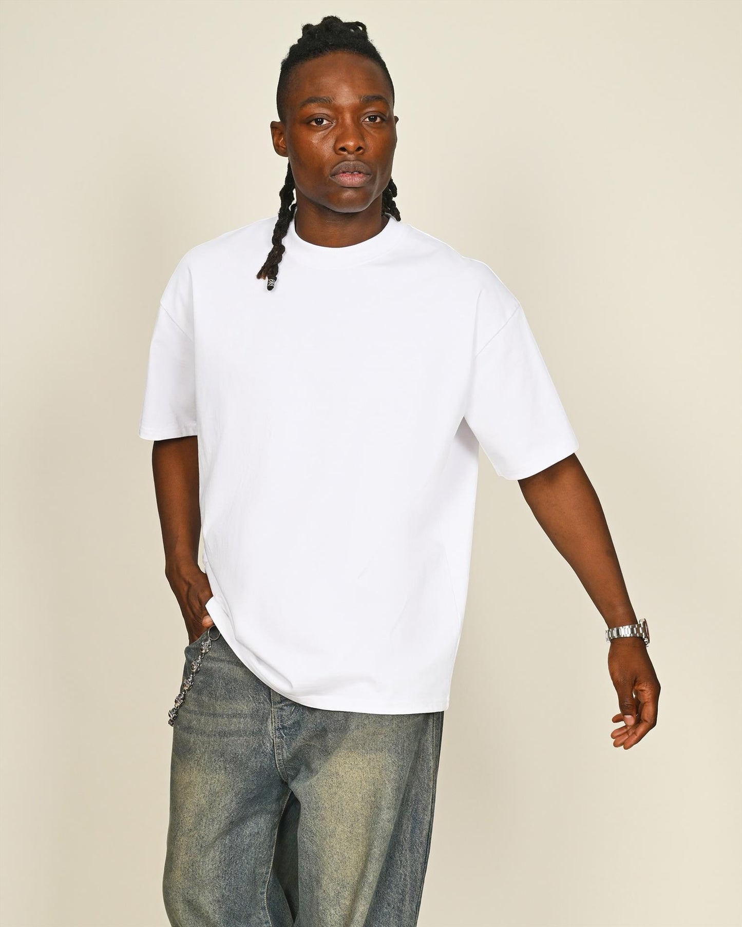 CRT4000 - Casual Supreme Organic Combed 350 Oversize Extended Neck Tee
