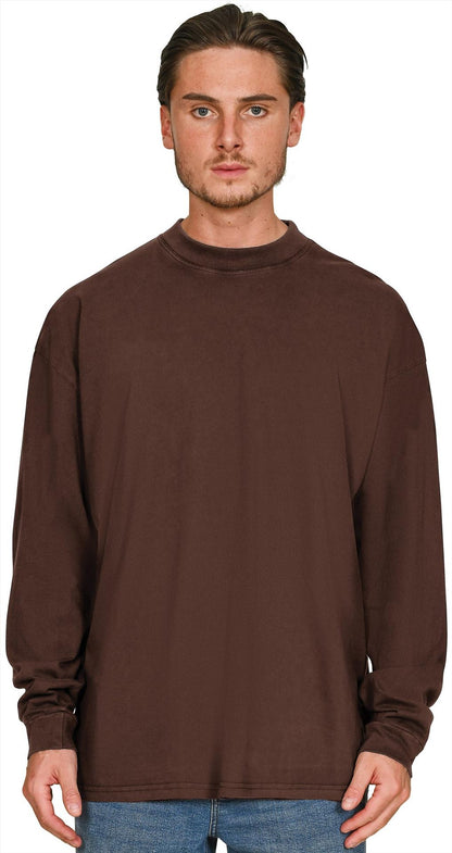 CRBTAC455 - Casual Core Combed 180 Acid Oversize Extended Neck L/S Tee Tall