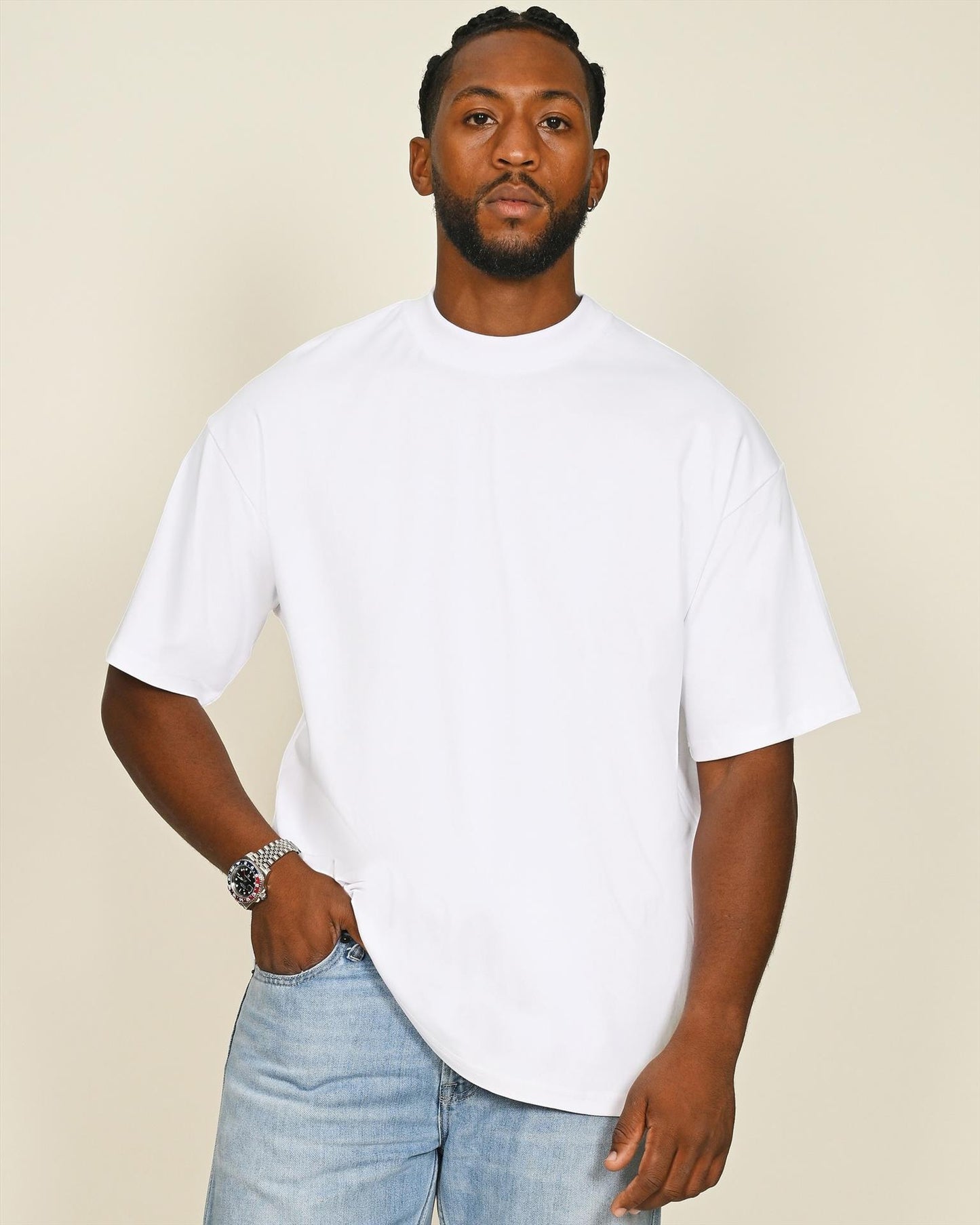 CRBT525 - Casual Premium Combed Interlock 240 Oversize Extended Neck Tee Tall