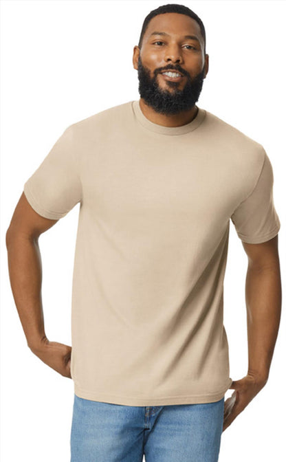 G65ENLB0 - Gildan Softstyle Midweight No Label Ringspun 185 Regular Tee Adult