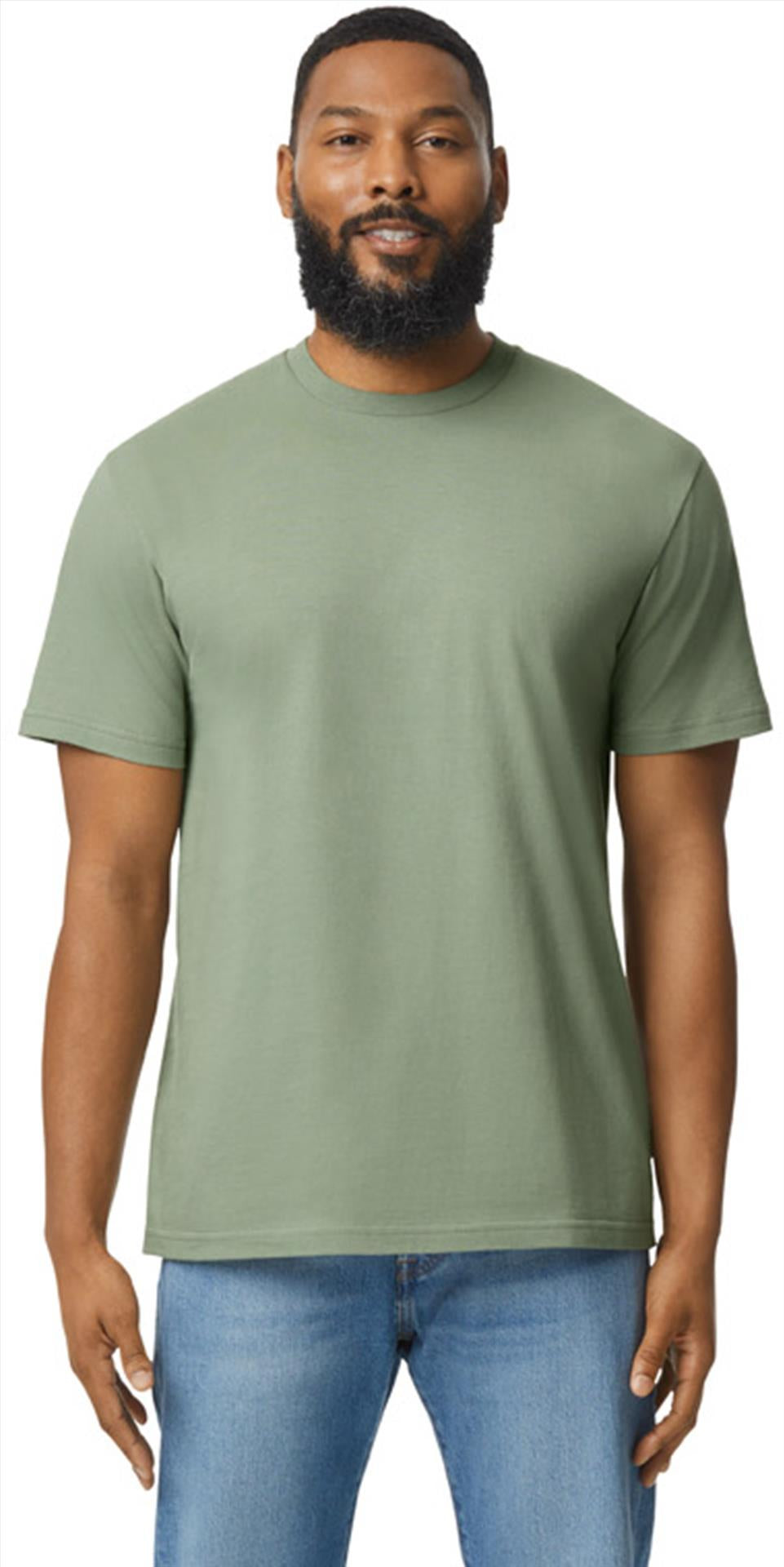 G65ENLB0 - Gildan Softstyle Midweight No Label Ringspun 185 Regular Tee Adult