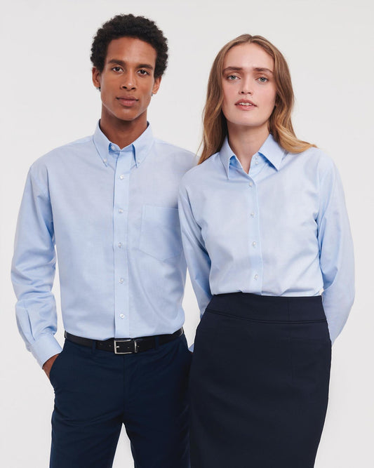 R932M - Russell Athletic Oxford 135 Classic Fit L/S Shirt Adult