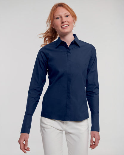 R960F - Russell Athletic Ultimate Stretch 130 Fitted L/S Shirt Ladies