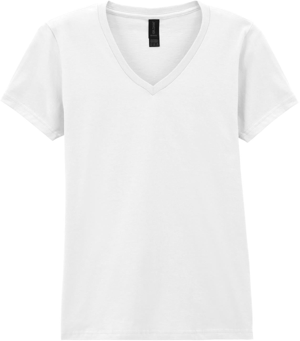 G64V00L - Gildan Softstyle Ringspun 150 Regular Fit V Neck Tee Ladies