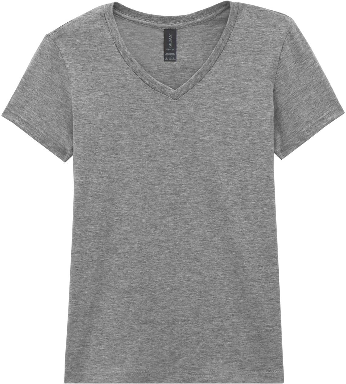 G64V00L - Gildan Softstyle Ringspun 150 Regular Fit V Neck Tee Ladies