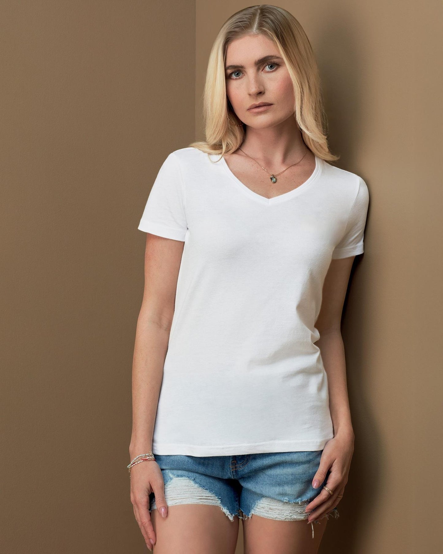 ST2700 - Stedman Classic Ringspun 155 Regular Fit V Neck Tee Ladies