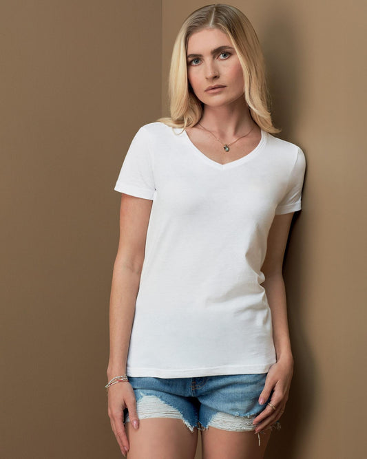 ST2700 - Stedman Classic Ringspun 155 Regular Fit V Neck Tee Ladies