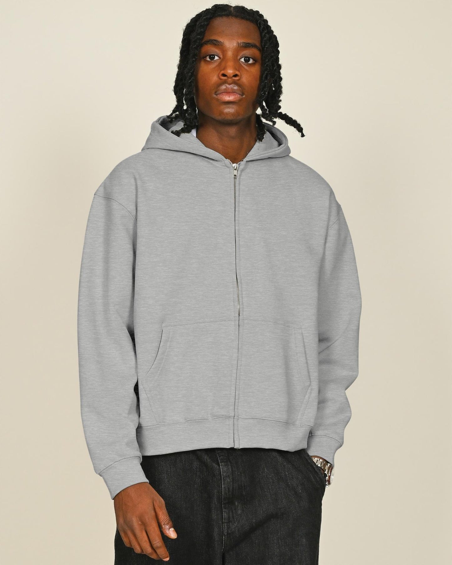 CRBHS255 - Casual Premium Combed 330 Boxy Oversize Zip Hood Tall