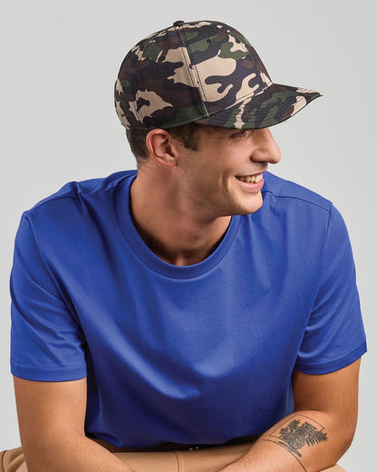 Atlantis ACBEAS Beat S 6 Panel Structured Mid Profile Mid Visor Recycled Cap wholesale blank structured baseball cap