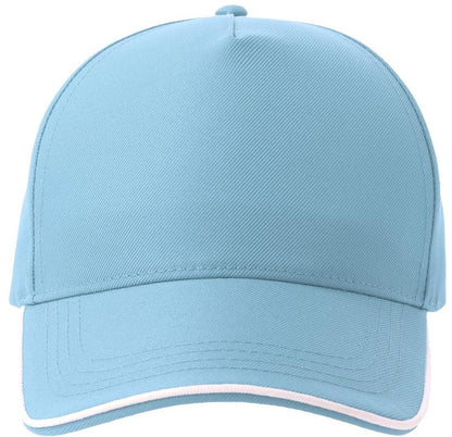 Atlantis ACRCFP Recy Five Piping 5 Panel Structured Mid Profile Curved Visor Recycled Cap wholesale blank structured baseball cap - view 6