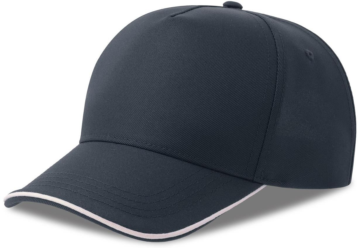 ACRCFP - Atlantis Recy Five Piping 5 Panel Structured Mid Profile Curved Visor Recycled Cap