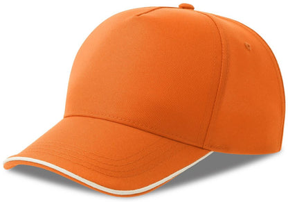 Atlantis ACRCFP Recy Five Piping 5 Panel Structured Mid Profile Curved Visor Recycled Cap wholesale blank structured baseball cap - view 8