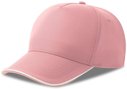 Atlantis ACRCFP Recy Five Piping 5 Panel Structured Mid Profile Curved Visor Recycled Cap wholesale blank structured baseball cap - view 9