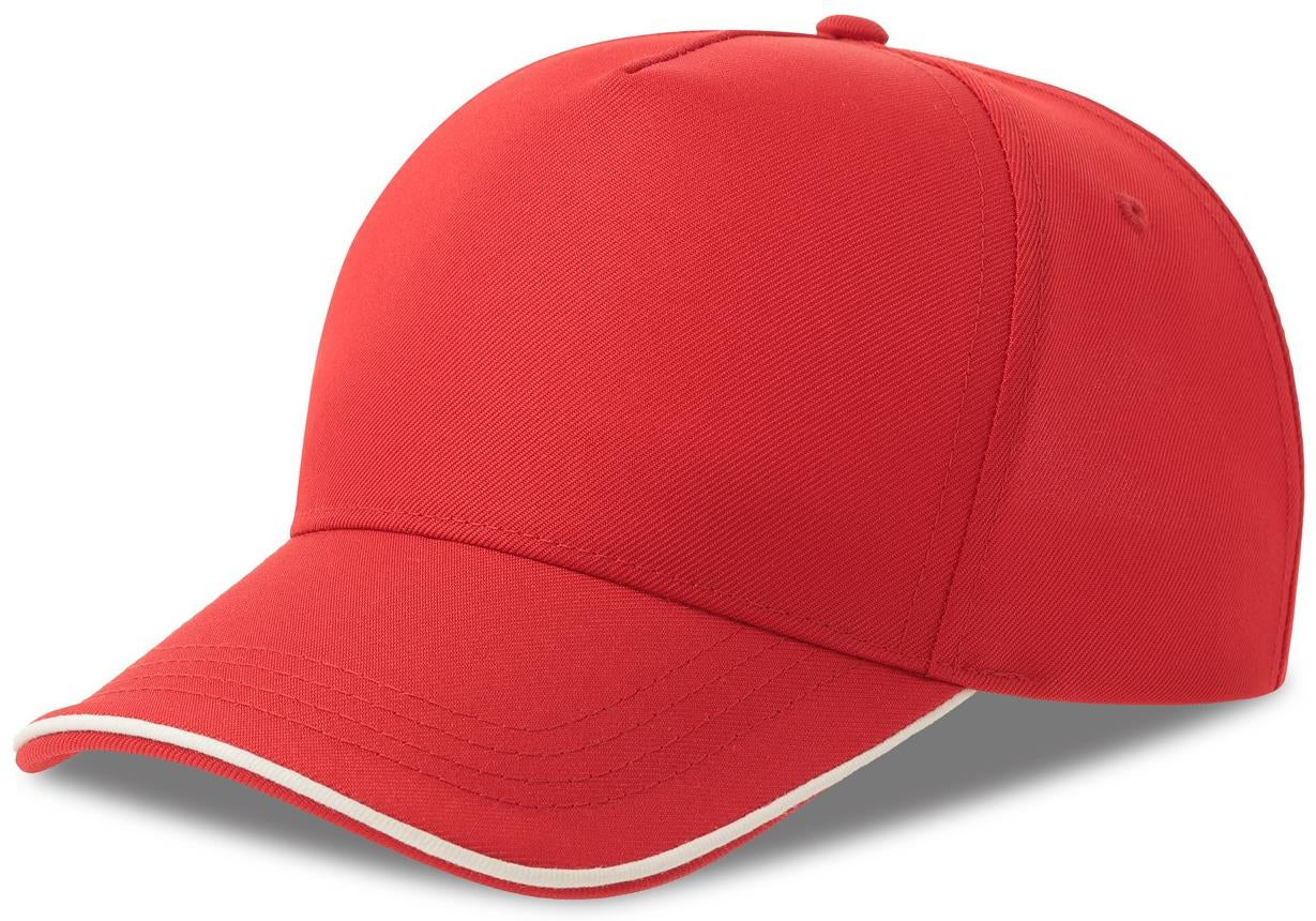 ACRCFP - Atlantis Recy Five Piping 5 Panel Structured Mid Profile Curved Visor Recycled Cap