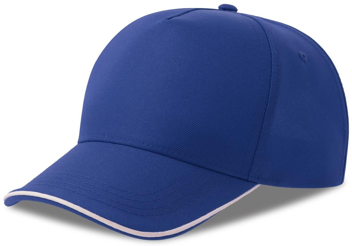ACRCFP - Atlantis Recy Five Piping 5 Panel Structured Mid Profile Curved Visor Recycled Cap