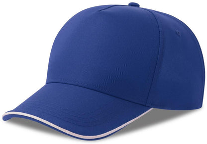 Atlantis ACRCFP Recy Five Piping 5 Panel Structured Mid Profile Curved Visor Recycled Cap wholesale blank structured baseball cap - view 11
