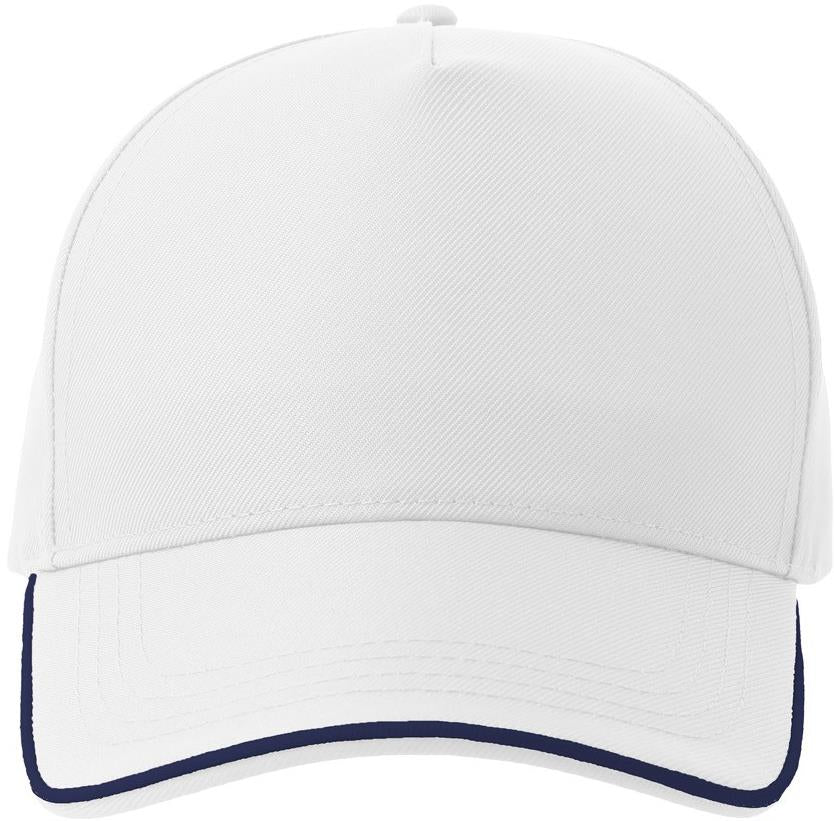 ACRCFP - Atlantis Recy Five Piping 5 Panel Structured Mid Profile Curved Visor Recycled Cap
