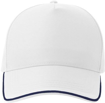 Atlantis ACRCFP Recy Five Piping 5 Panel Structured Mid Profile Curved Visor Recycled Cap wholesale blank structured baseball cap - view 12